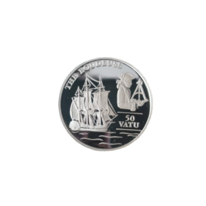 Moneda de Plata 50 Vatu Vanuatu 1993 – La Boudeuse (Proof)